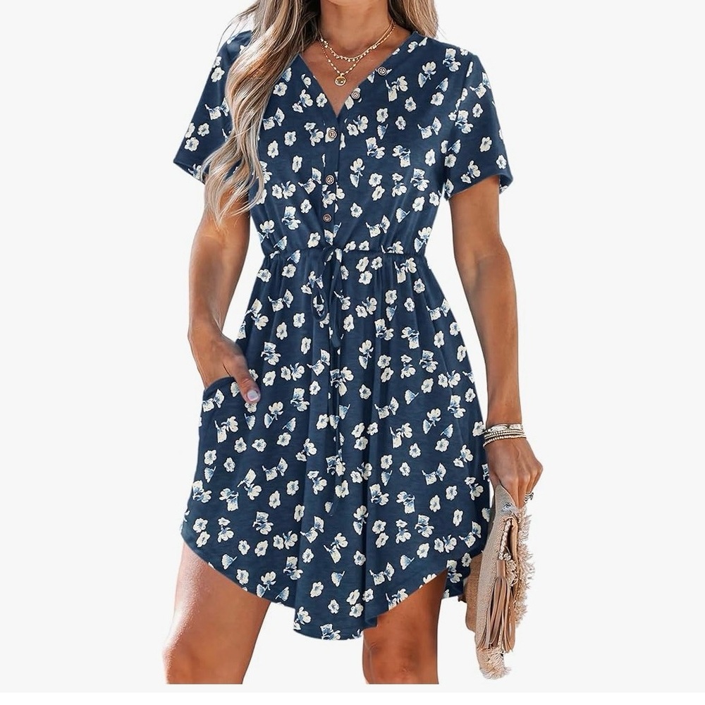Floral Button-Up Dress